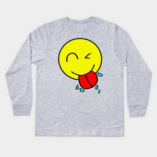 Stick your tongue out! Kids Long Sleeve T-Shirt